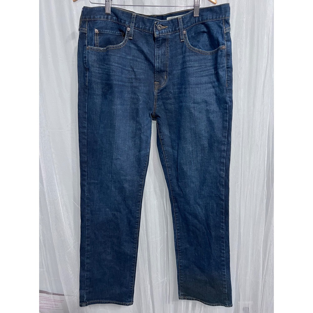 Cremieux Premium Denim Mens Straight Leg Dark Wash Blue Jeans 38x30